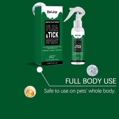 Dog Cat Flea Tick Repellent Spray Fur Protection Pet Parasite Control Solution Pets Soothing Care Natural Pets Insect Anti Spray